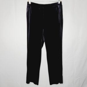 VS Sport Velour Velvet Black Pants Size XL Stretch Pull-on with Pockets